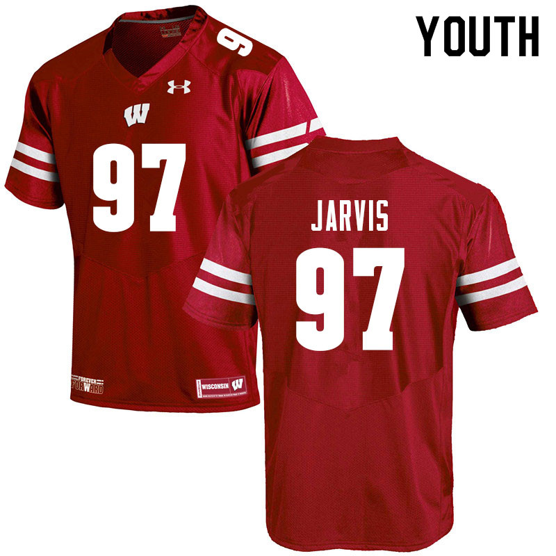 Wisconsin Badgers Youth #97 Mike Jarvis NCAA Under Armour Authentic Red College Stitched Football Jersey RA40F06HQ